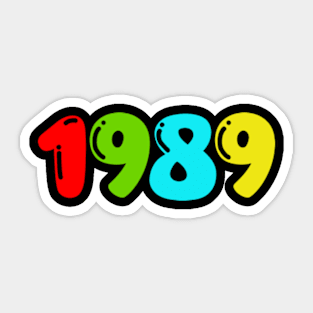 1989 Birthday For Men Sticker